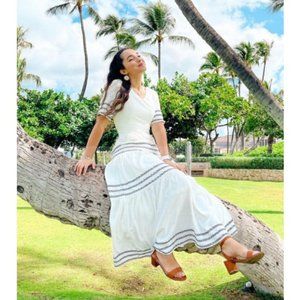 Petal Lush women's lined white dress - medium